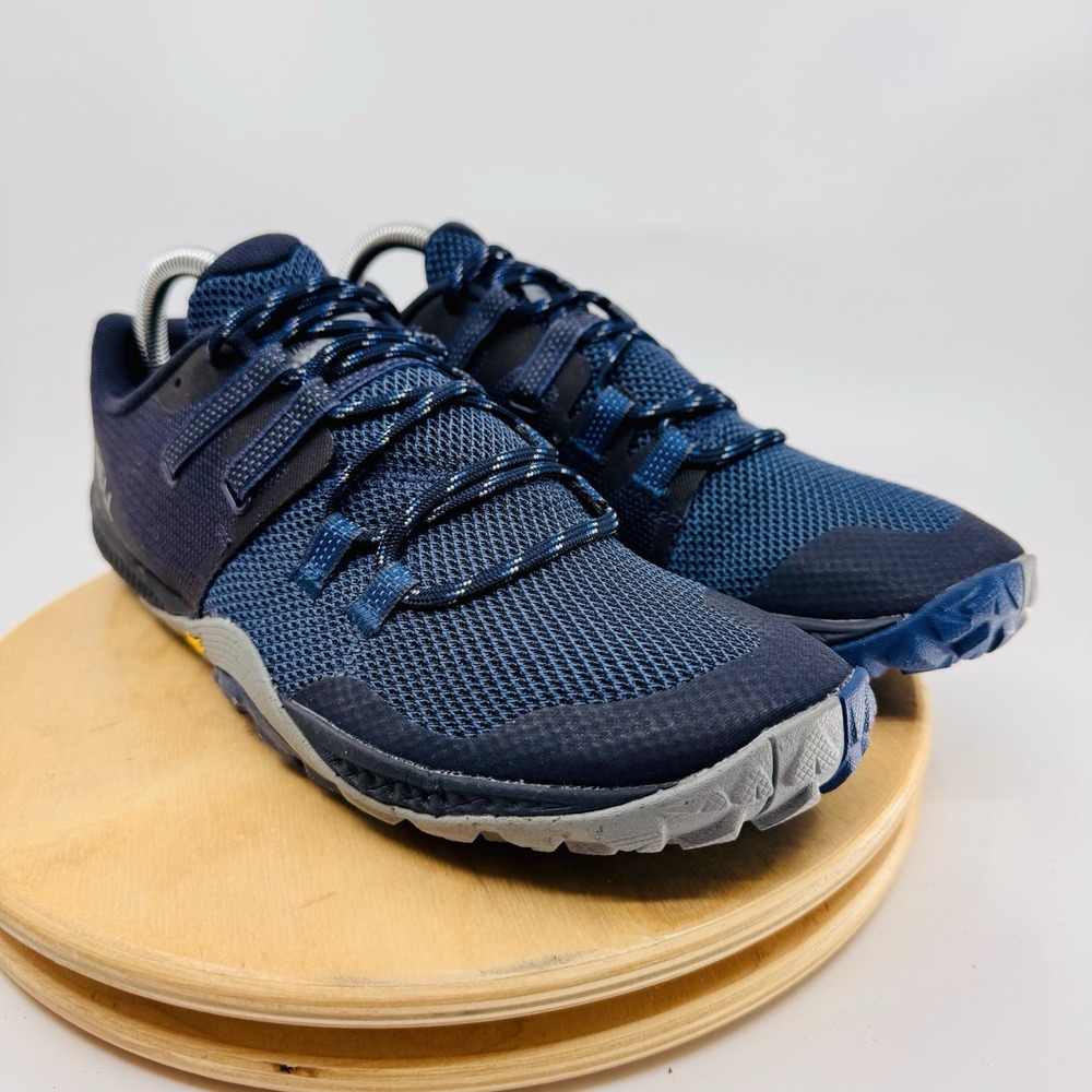 Merrell Trail Glove 6 Shoes Mens 9 Blue Barefoot Trail Running Sneakers - Picture 3 of 8